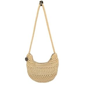 The Sak Elegant Tan Woven Shoulder Bag